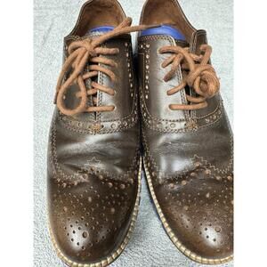 Brown  leather Cole Haan ZERØGRAND Wingtip Oxfords Sz 7.5